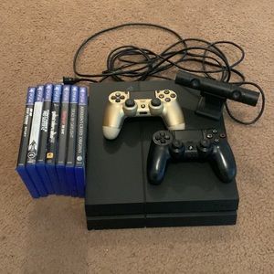 PS4 for Sale With Two Controllers, Camera, and Games